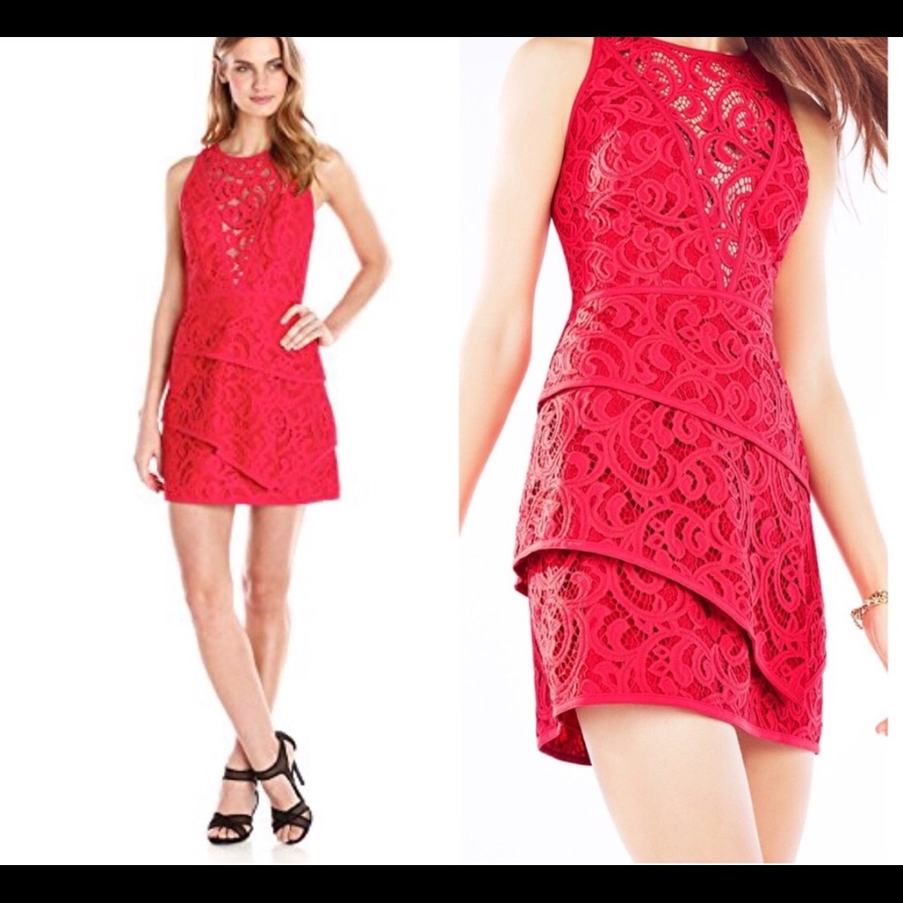 BCBG Red Lace dress